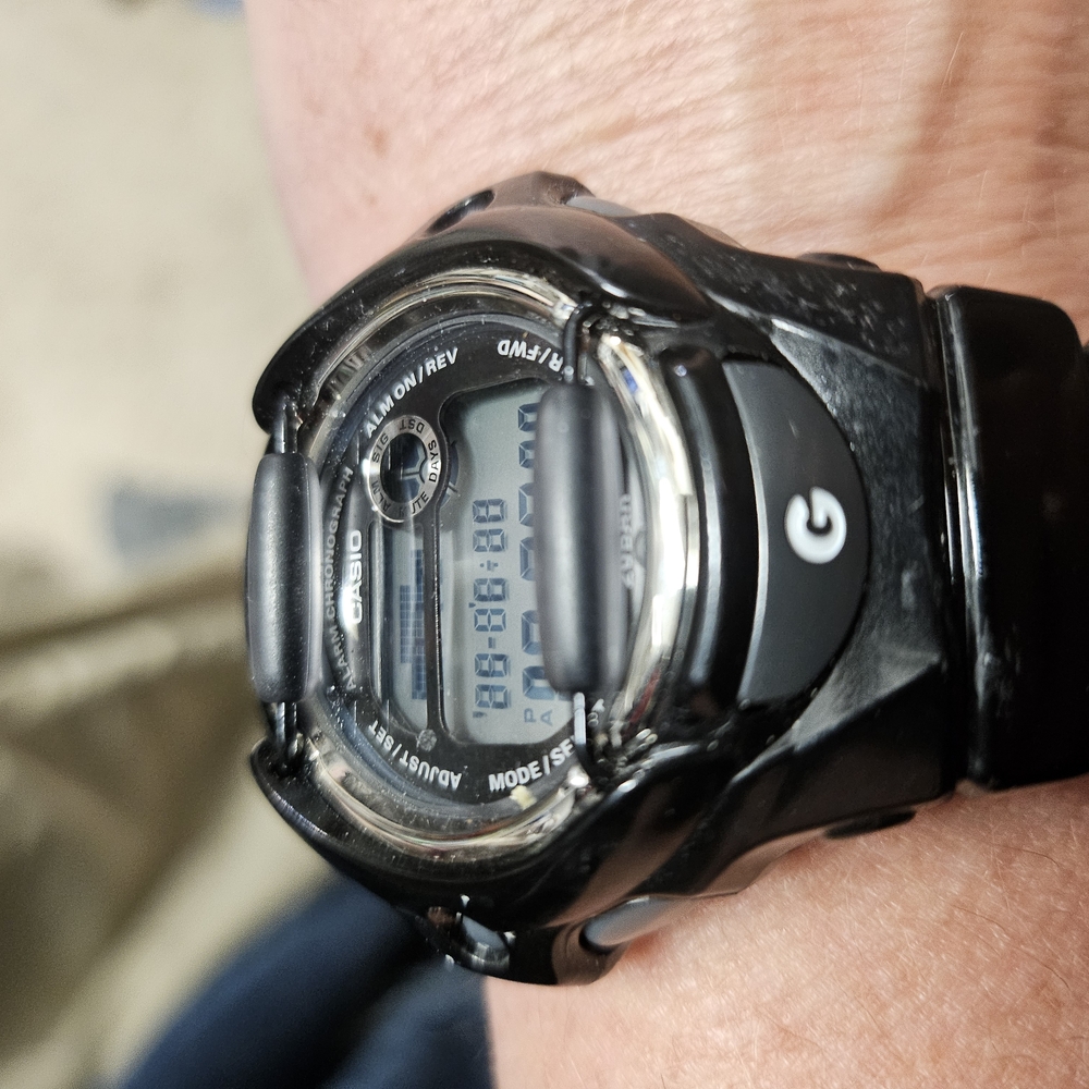 Casio Black Smartwatch with Digital Display and Sporty Design